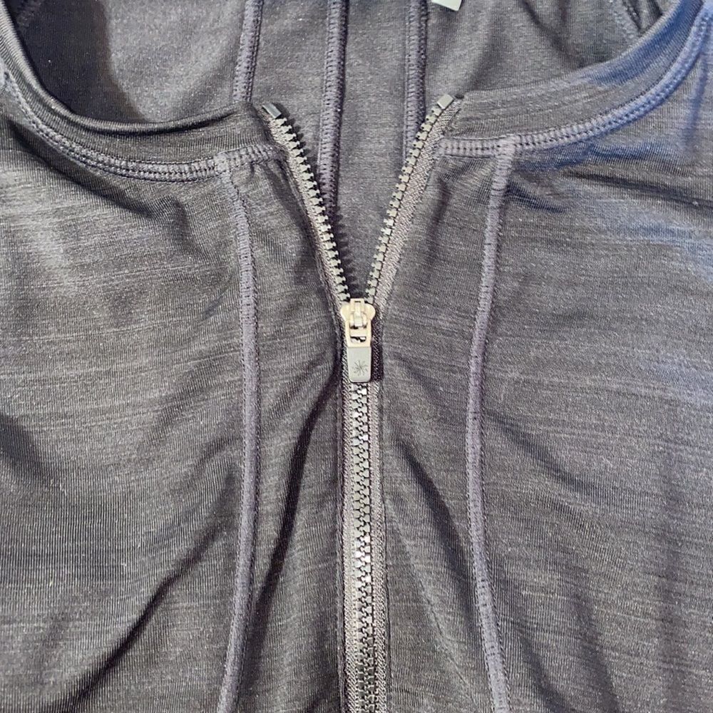 Athleta Black Sleeveless Quarter Zip Athletic Top - Picture 7 of 11